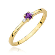 Inel Aur 14K W0464 Ametist 0.10ct