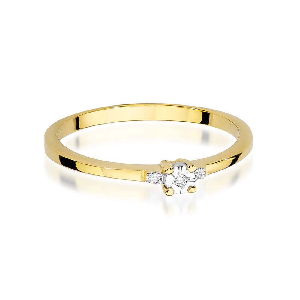 Inel Aur 14K cu Diamant 0.01 ct