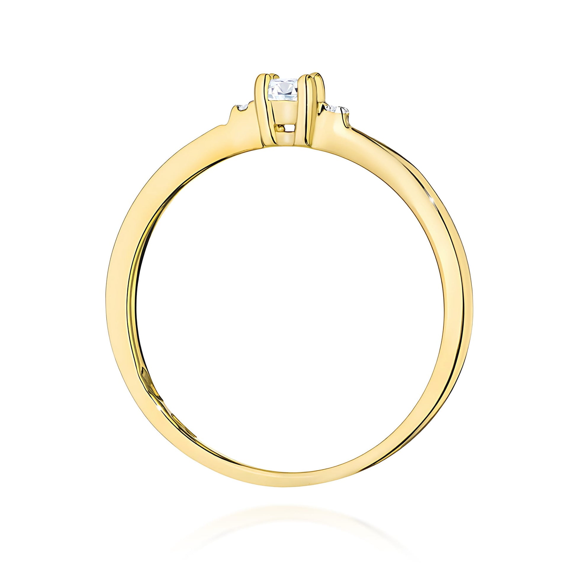 Inel Aur 9K cu Diamante Naturale 0.11 ct