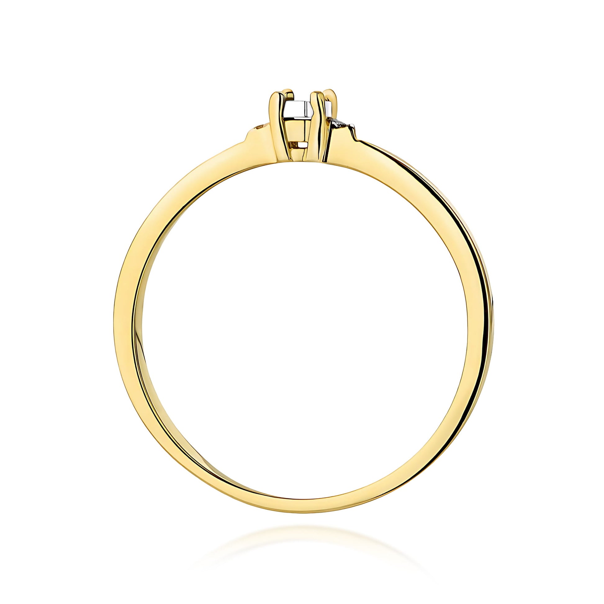 Inel Aur 9K cu Diamante Naturale 0.02 ct