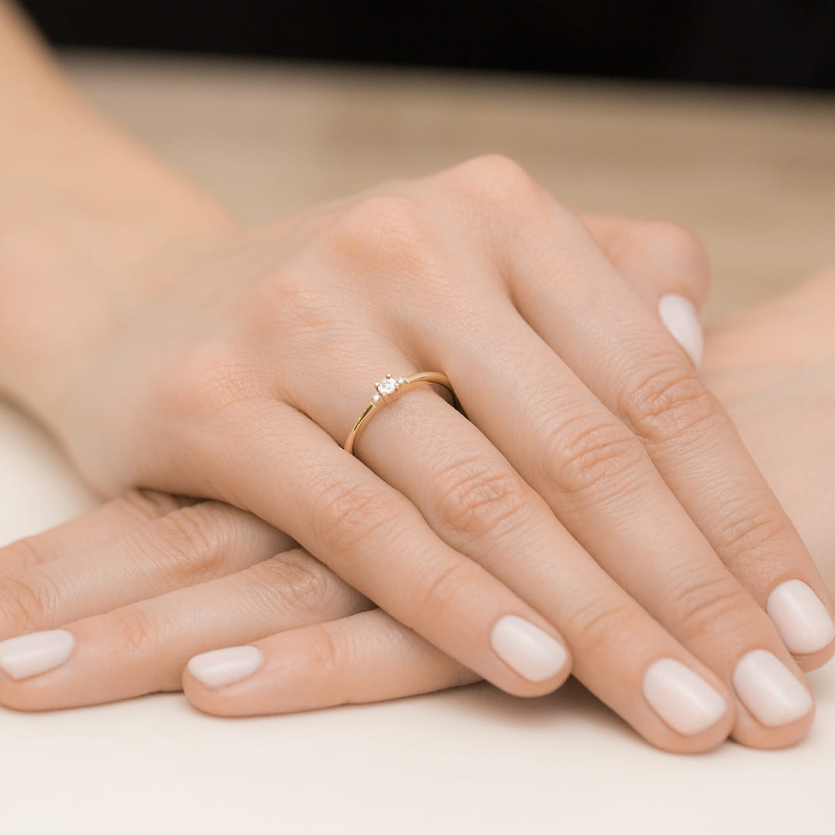 Inel Aur 9K cu Diamante Naturale 0.02 ct