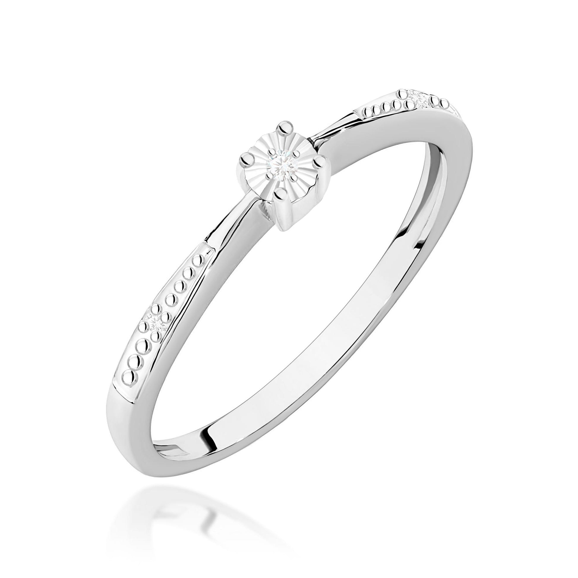 Inel Aur 9K cu Diamante Naturale 0.02 ct