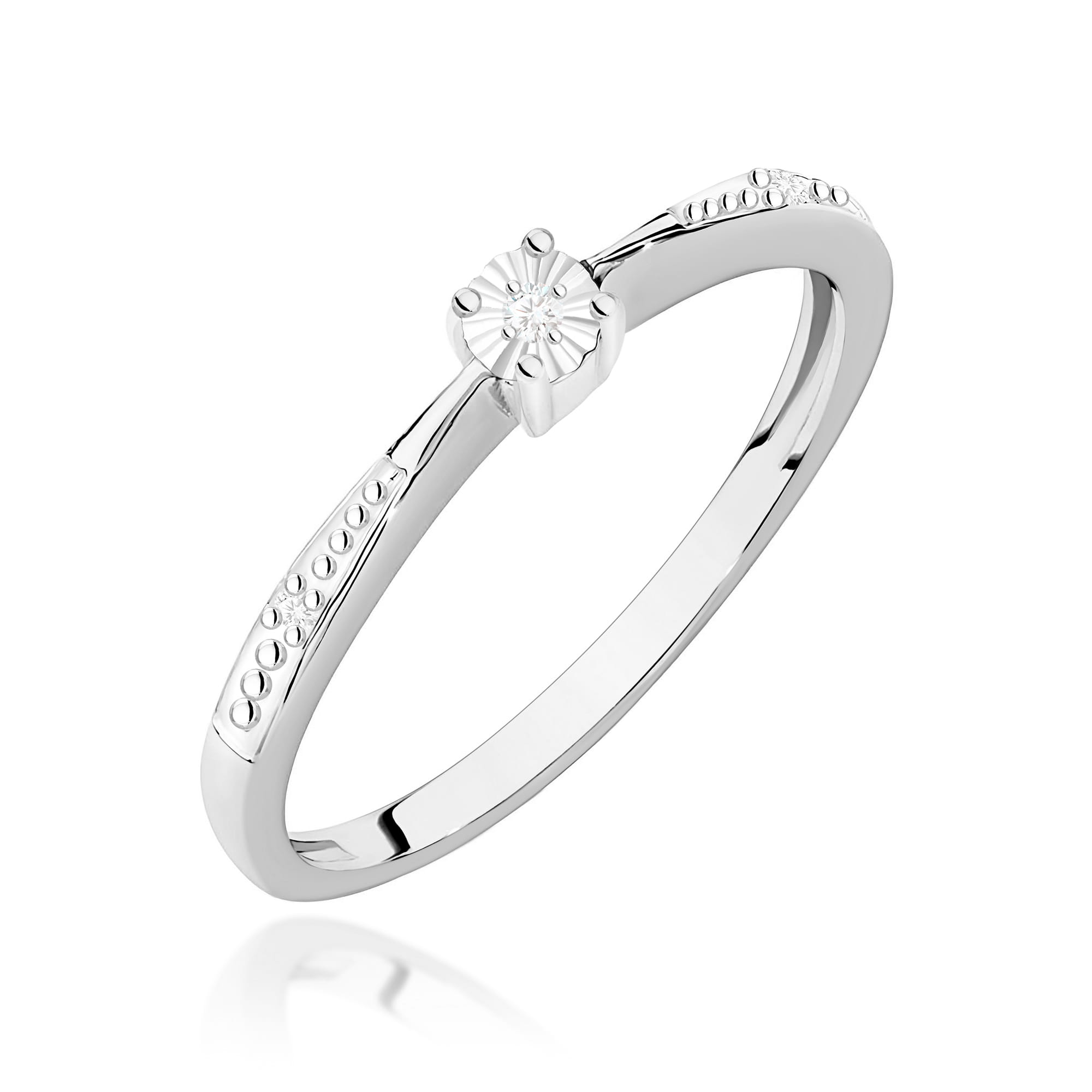 Inel Aur 9K cu Diamante Naturale 0.02 ct