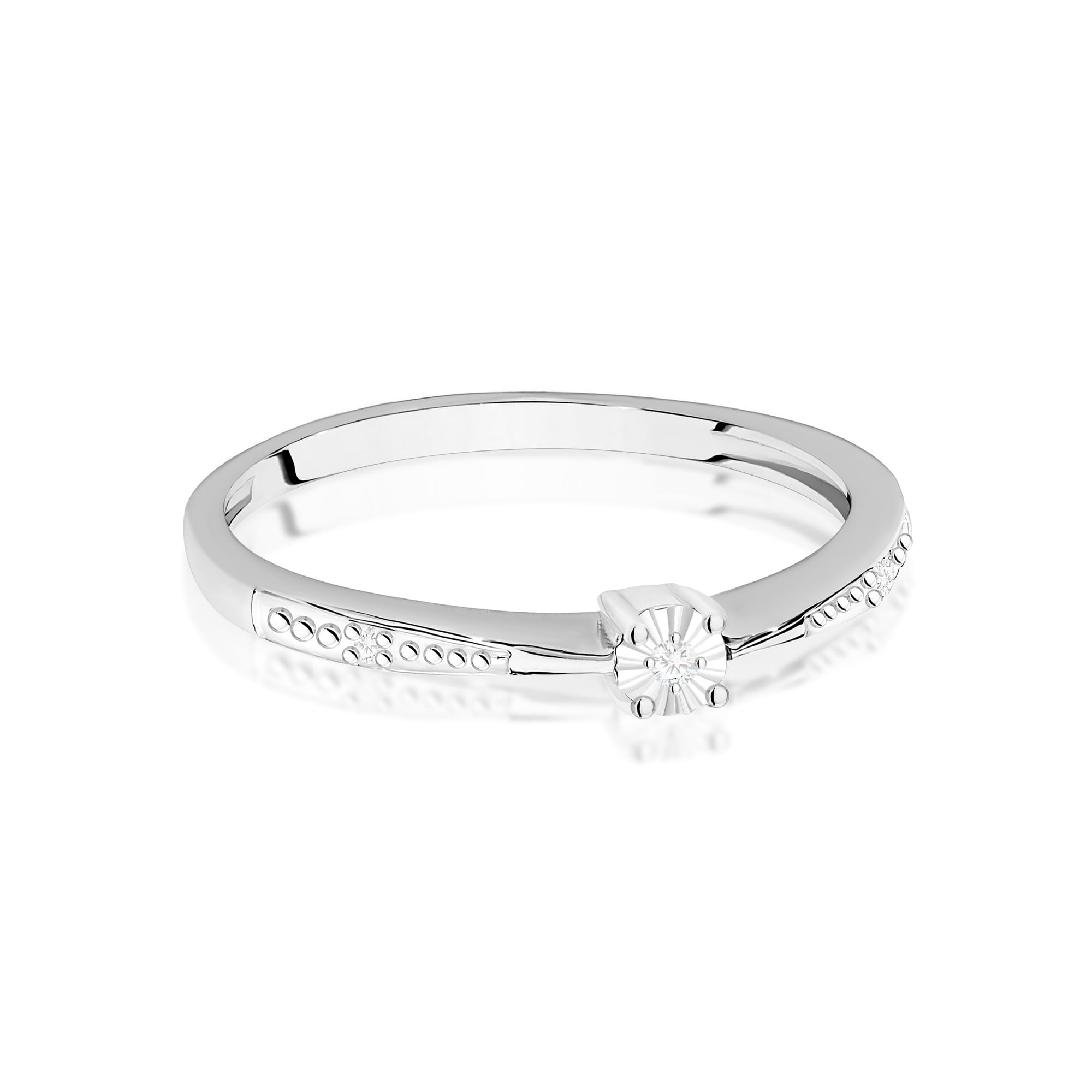Inel Aur 9K cu Diamante Naturale 0.02 ct