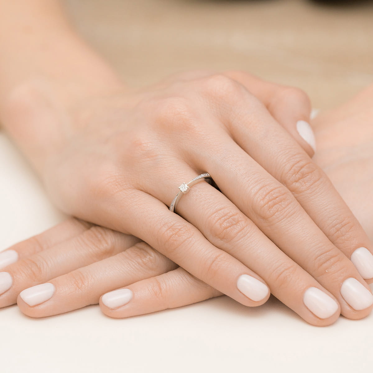 Inel Aur 9K cu Diamante Naturale 0.02 ct