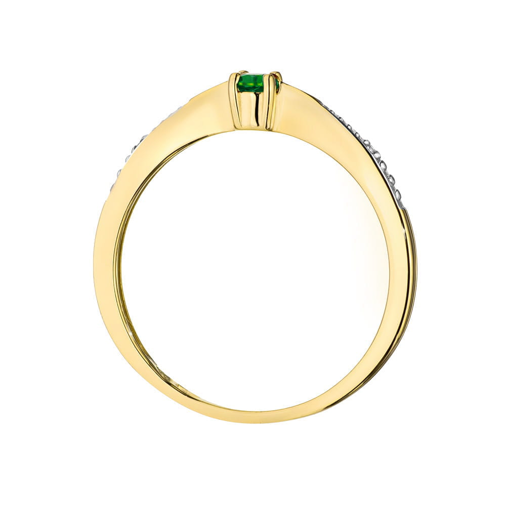 Inel Aur 14K W0465 Smarald 0.15ct
