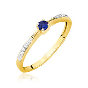 Inel Aur 14K W0465 Safir 0.15ct