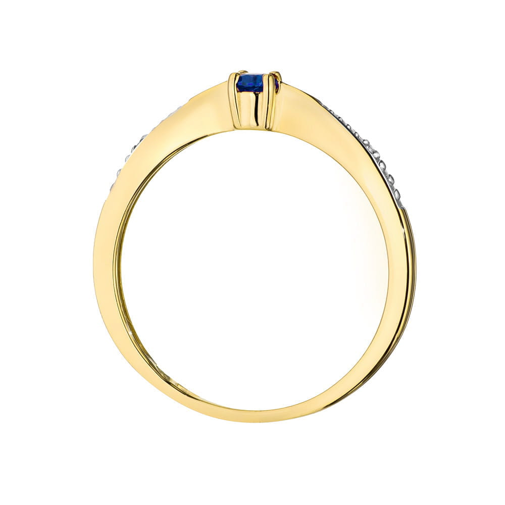 Inel Aur 14K W0465 Safir 0.15ct