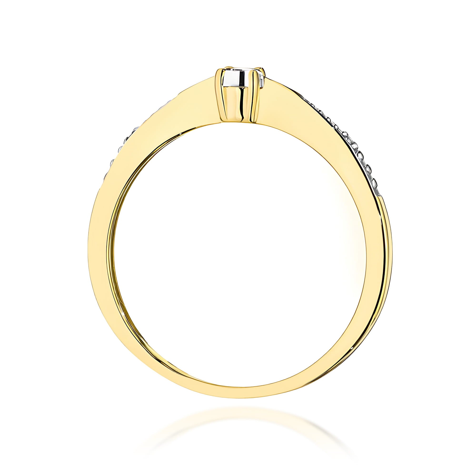Inel Aur 9K cu Diamante Naturale 0.02 ct