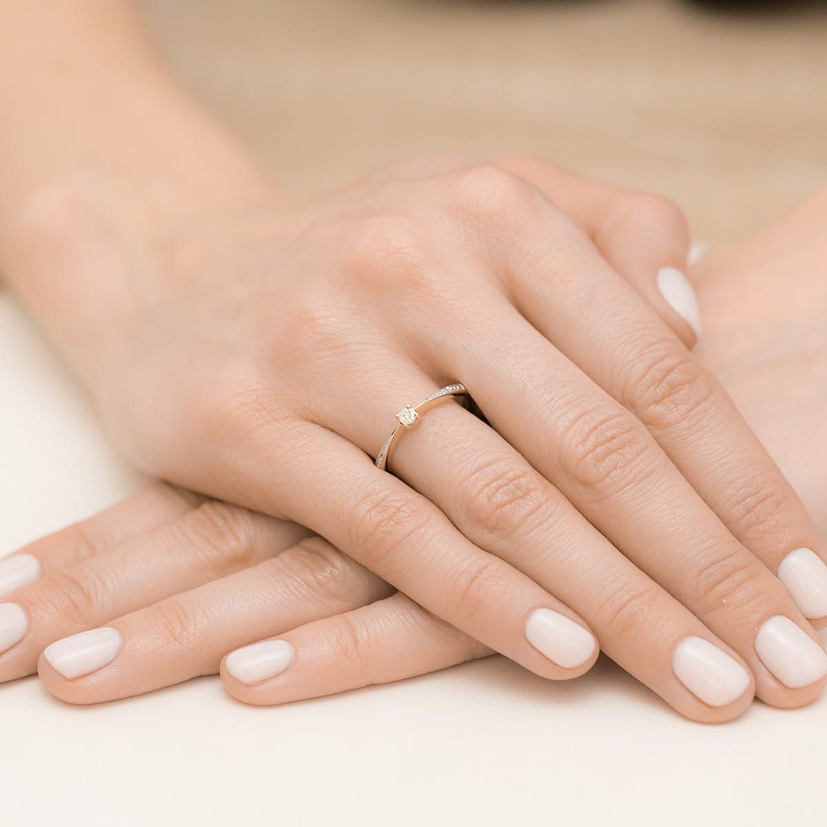 Inel Aur 9K cu Diamante Naturale 0.02 ct