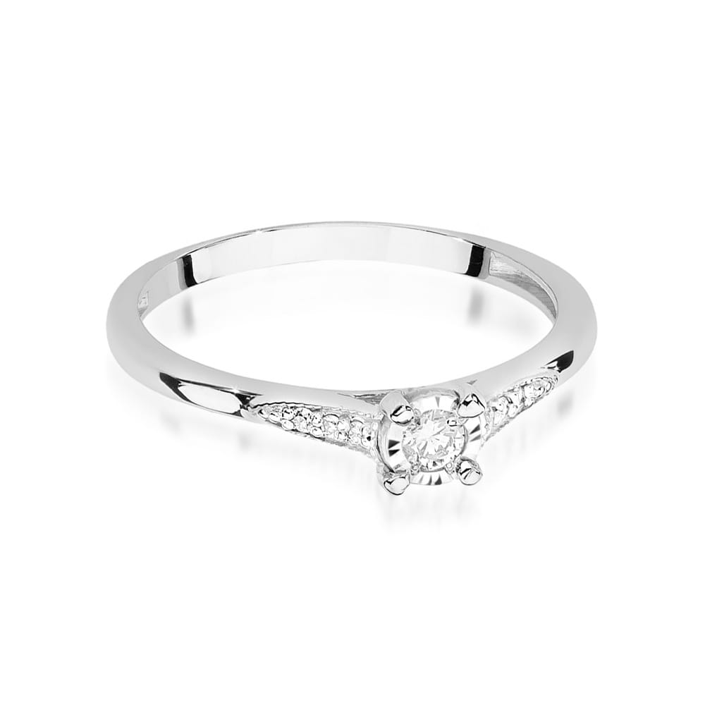 Inel Aur 9K cu Diamante Naturale 0.11 ct