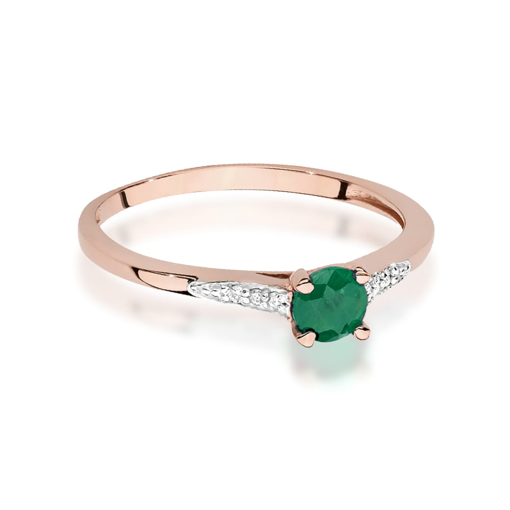 Inel Aur 14K W0466 Smarald 0.30ct