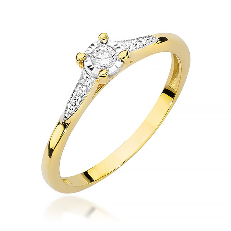 Inel Aur 14K W0466 Diamant 0.08ct