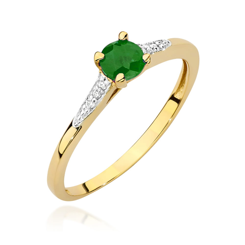 Inel Aur 14K W0466 Smarald 0.30ct