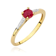 Inel Aur 14K W0466 Rubin 0.30ct