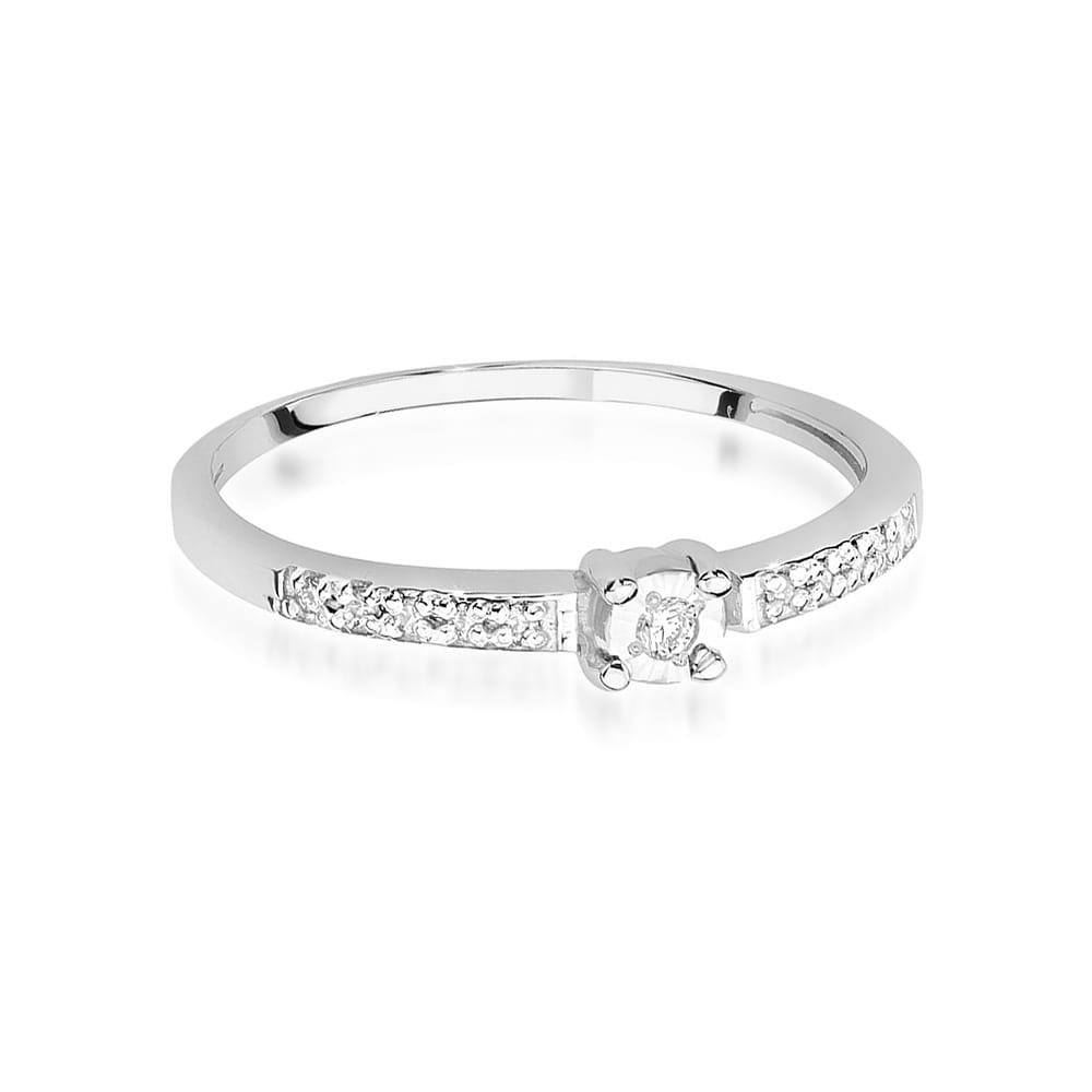 Inel Aur 9K cu Diamante Naturale 0.07 ct