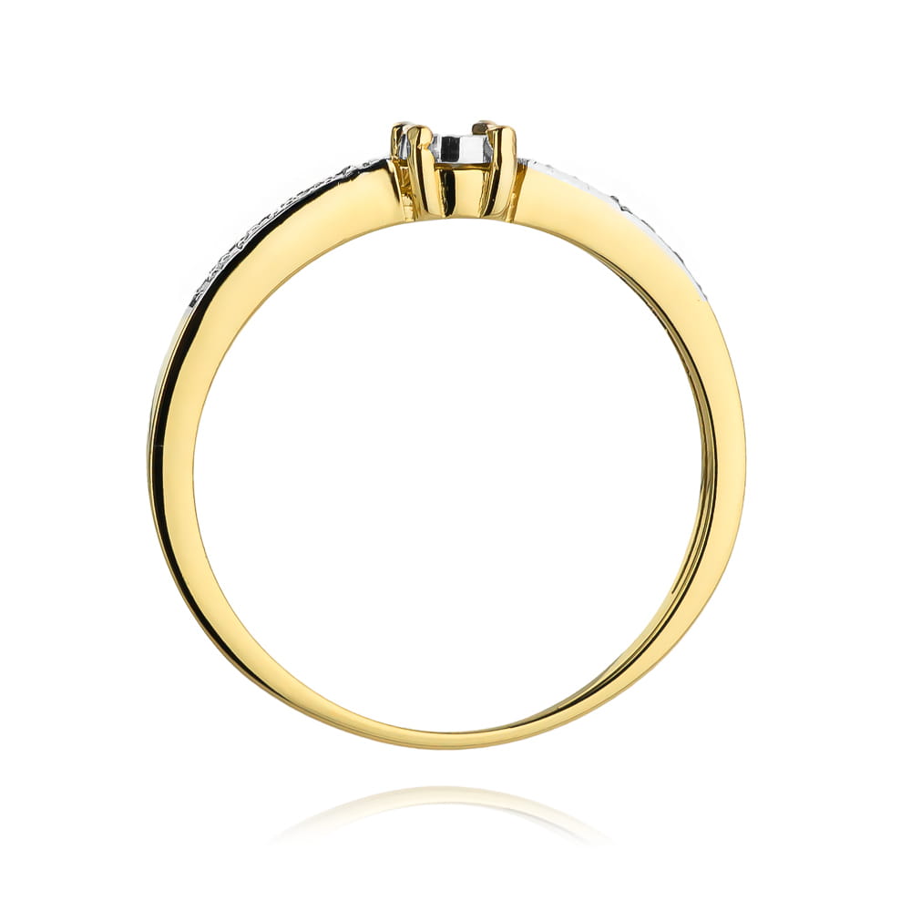 Inel Aur 9K cu Diamante Naturale 0.07 ct
