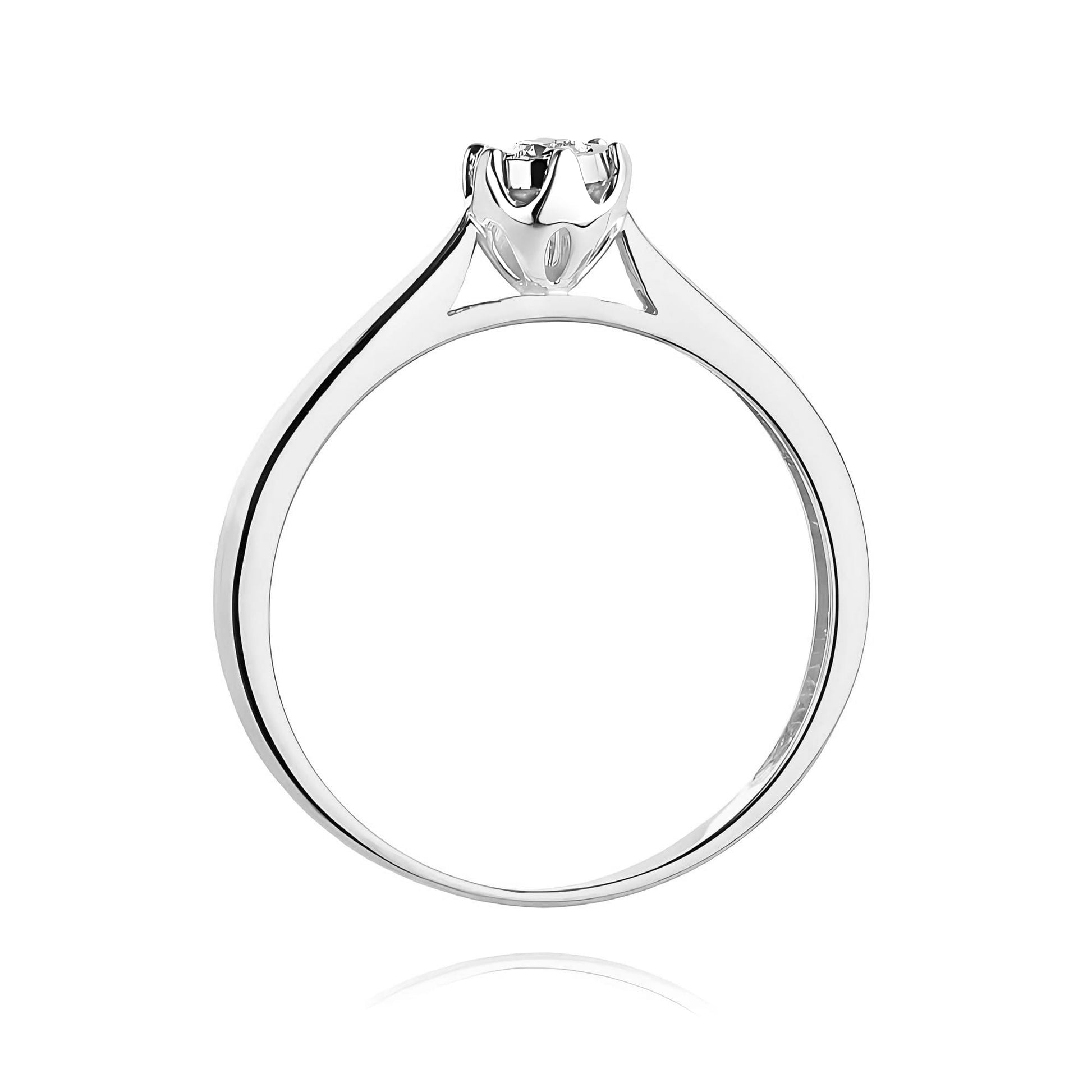 Inel Aur 9K cu Diamant Natural 0.08 ct