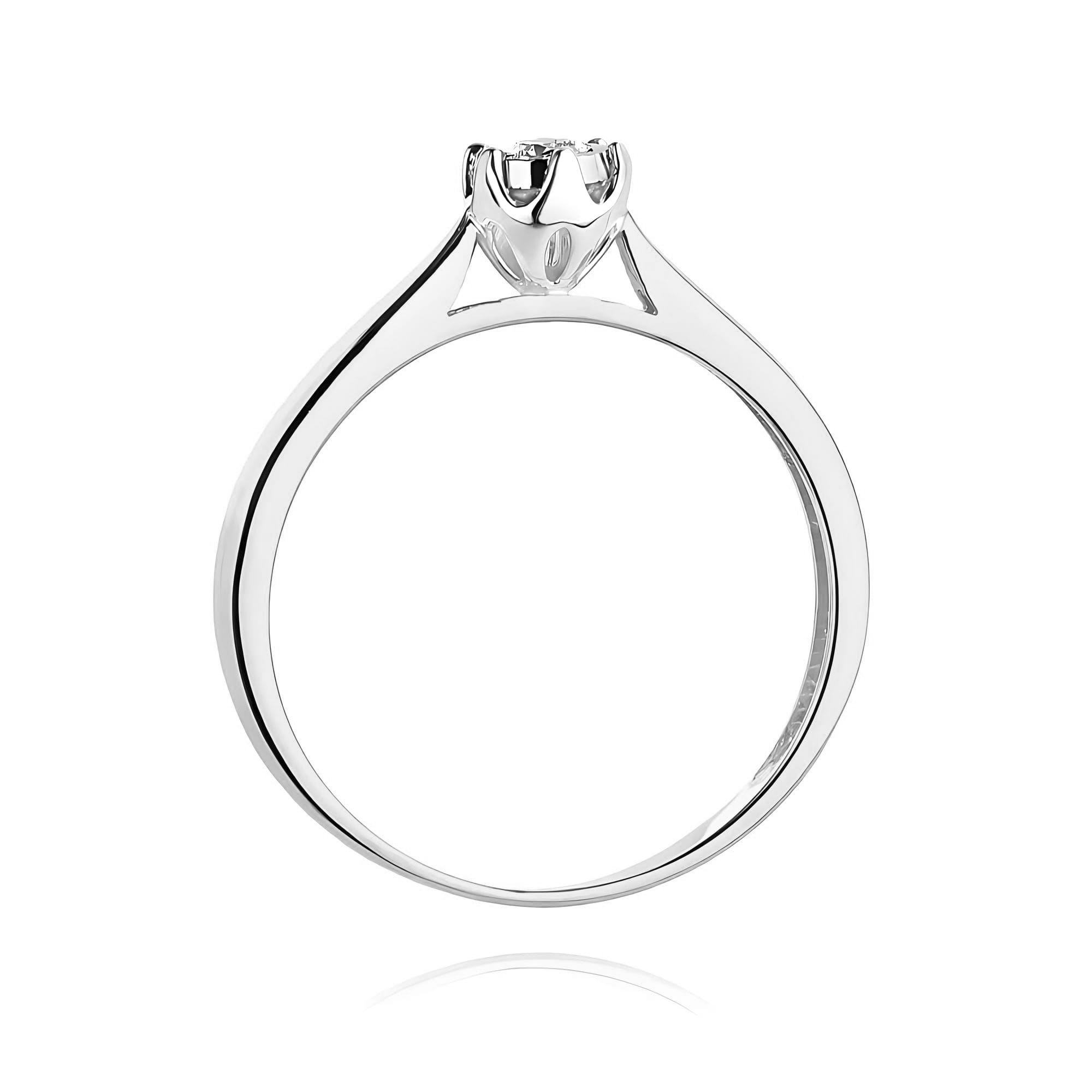 Inel Aur 9K cu Diamant Natural 0.08 ct