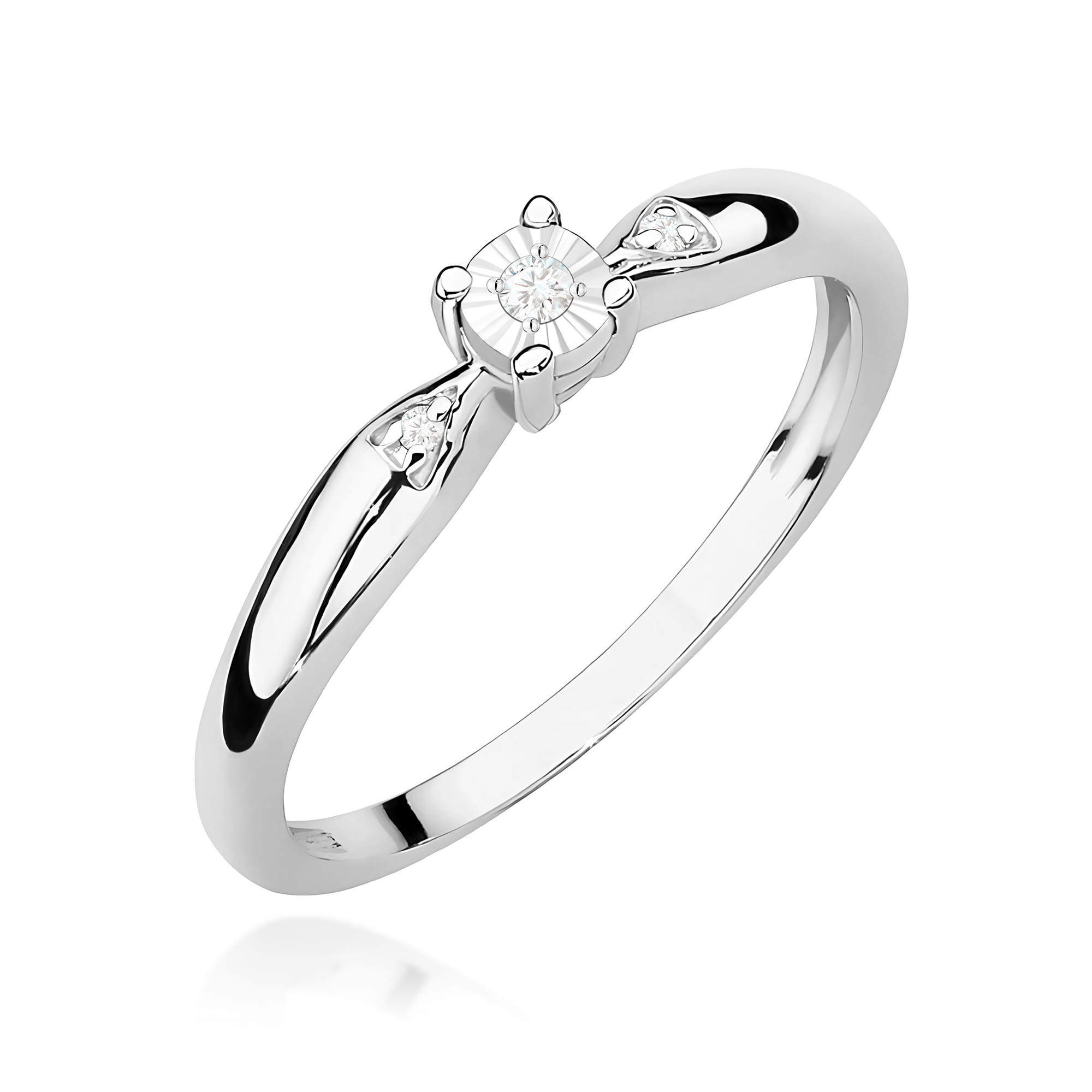 Inel Aur 9K cu Diamante Naturale 0.03 ct