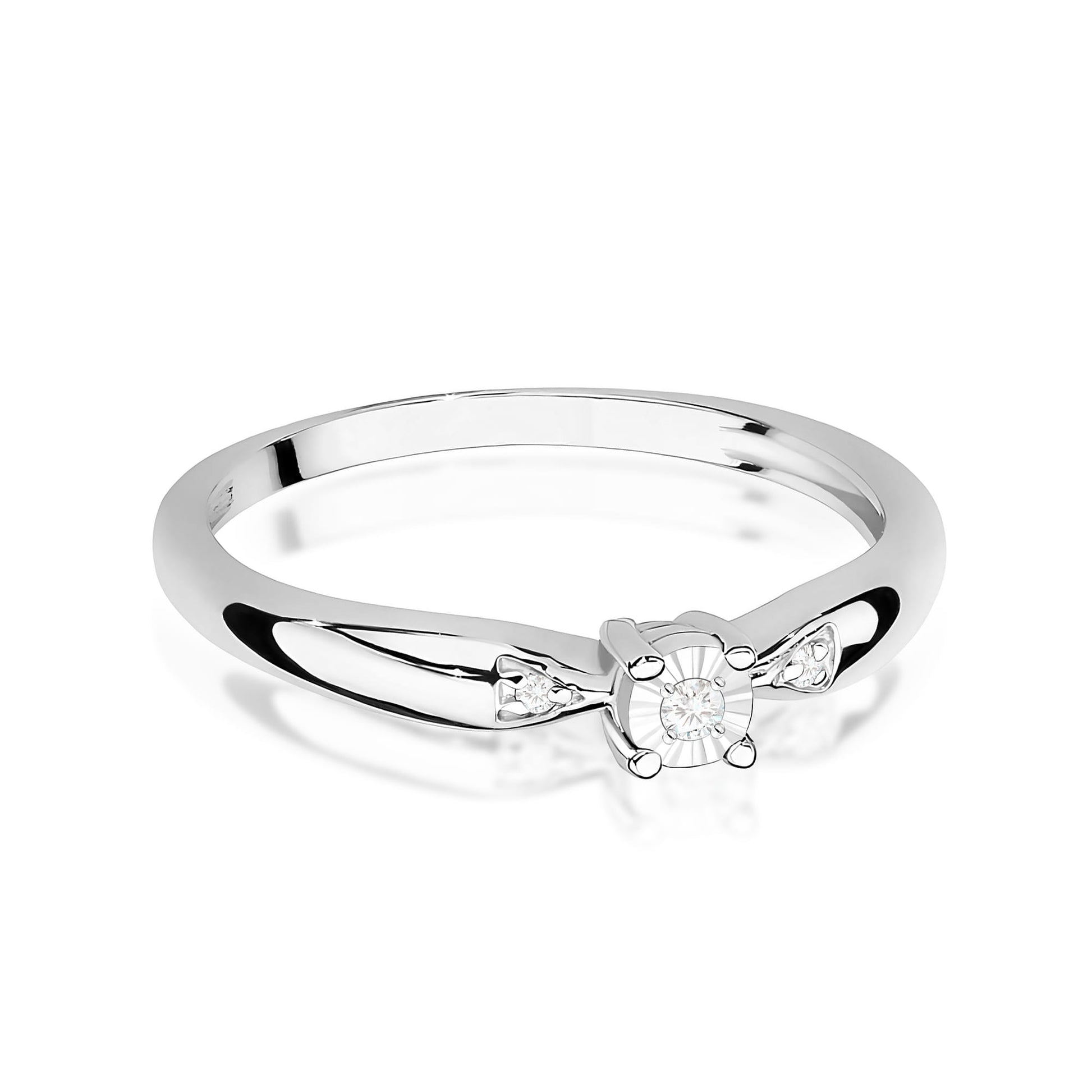 Inel Aur 9K cu Diamante Naturale 0.03 ct