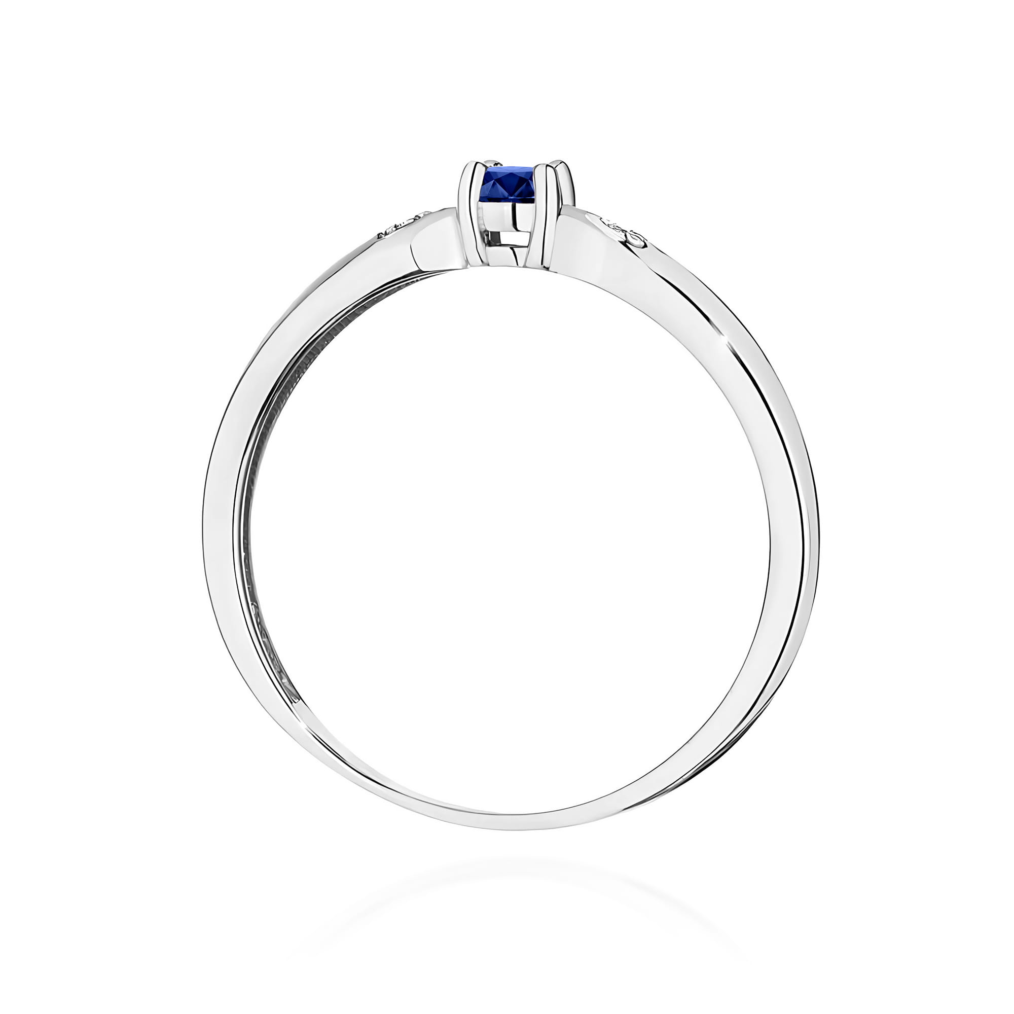 Inel Aur 9K cu Safir 0.15 ct si Diamante Naturale 0.01 ct