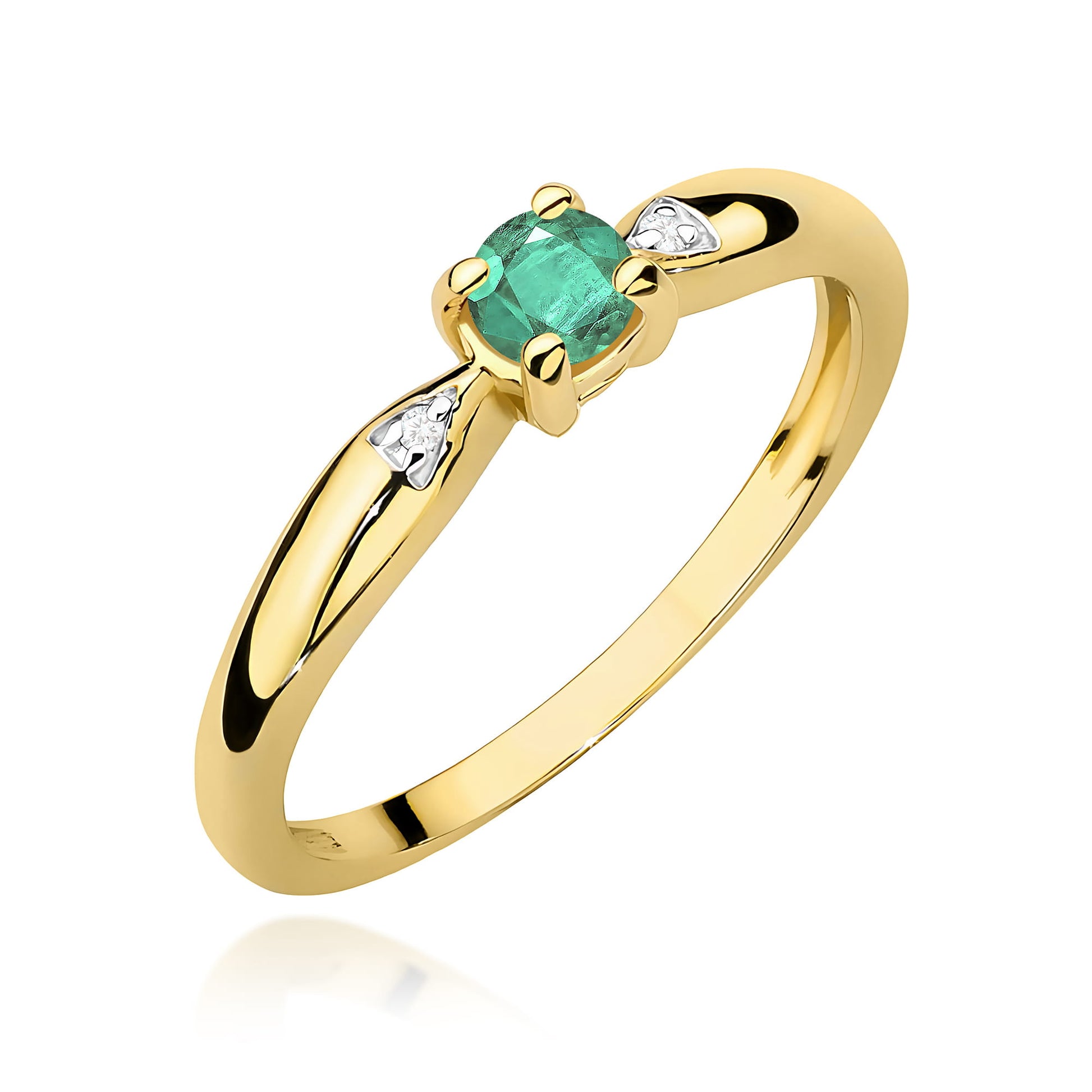 Inel Aur 14K W0469 Smarald 0.15ct