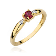 Inel Aur 14K W0469 Rubin 0.15ct
