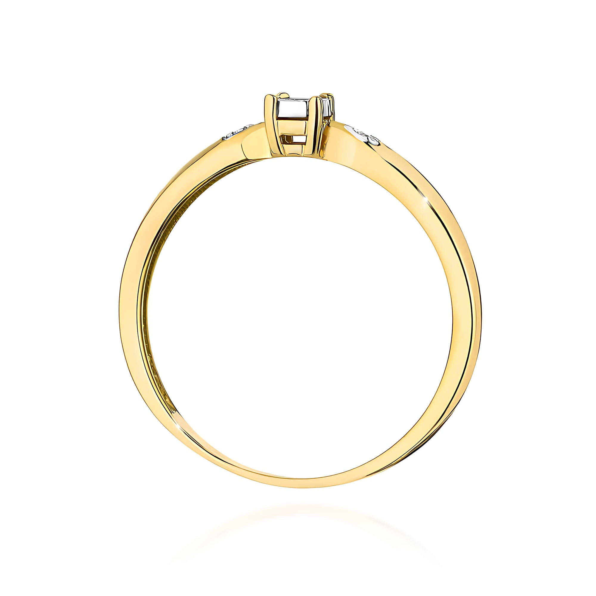 Inel Aur 9K cu Diamante Naturale 0.03 ct