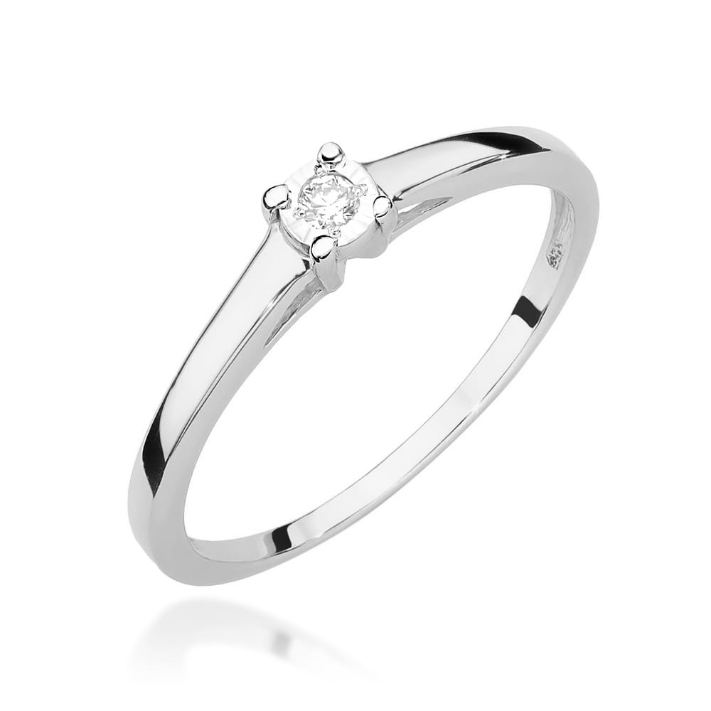 Inel Aur 9K cu Diamant Natural 0.03 ct
