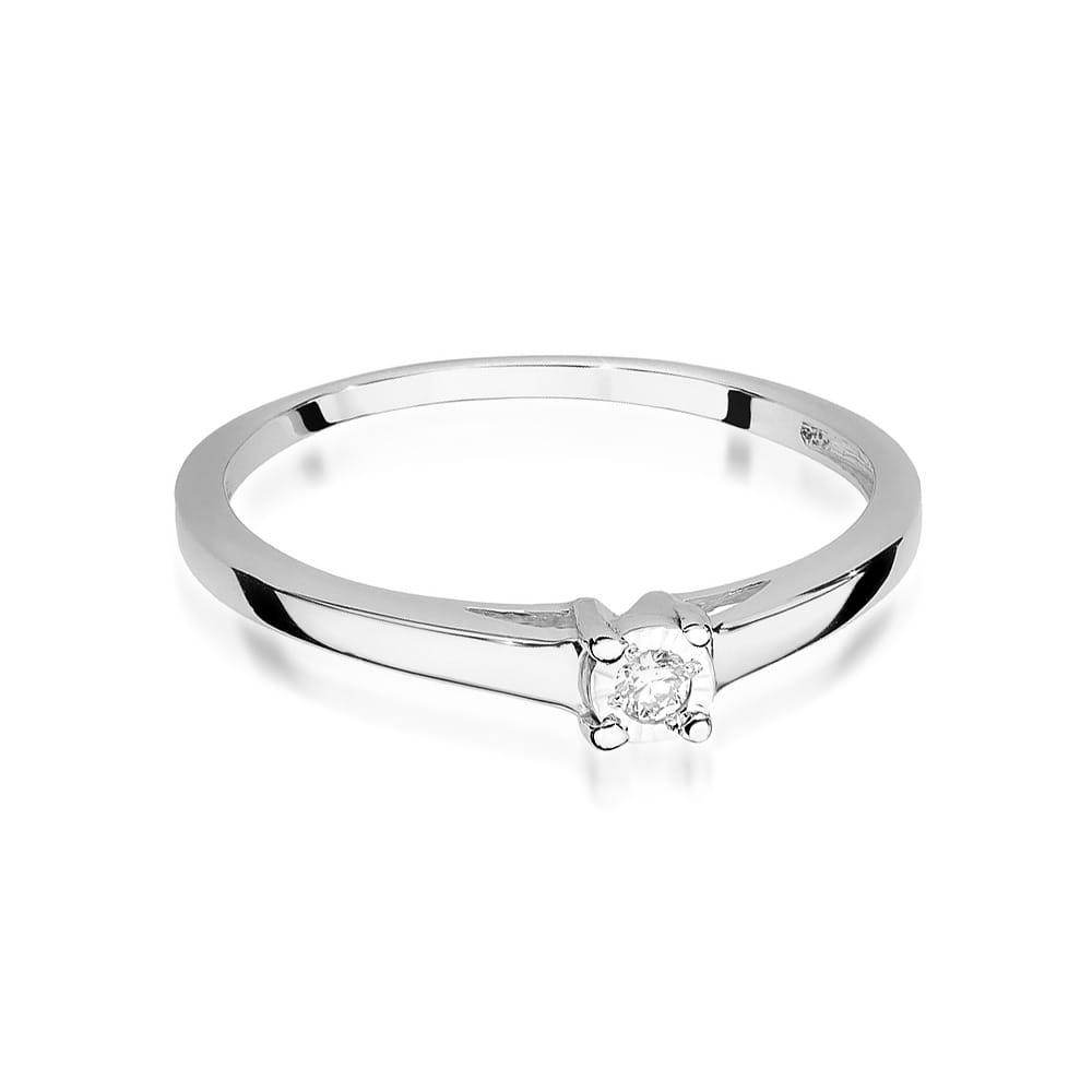 Inel Aur 9K cu Diamant Natural 0.03 ct