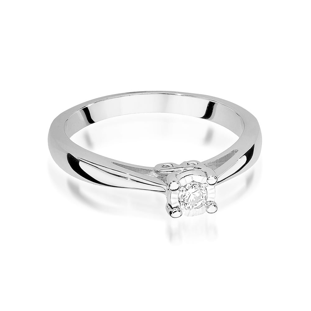 Inel Aur 9K cu Diamant Natural 0.08 ct