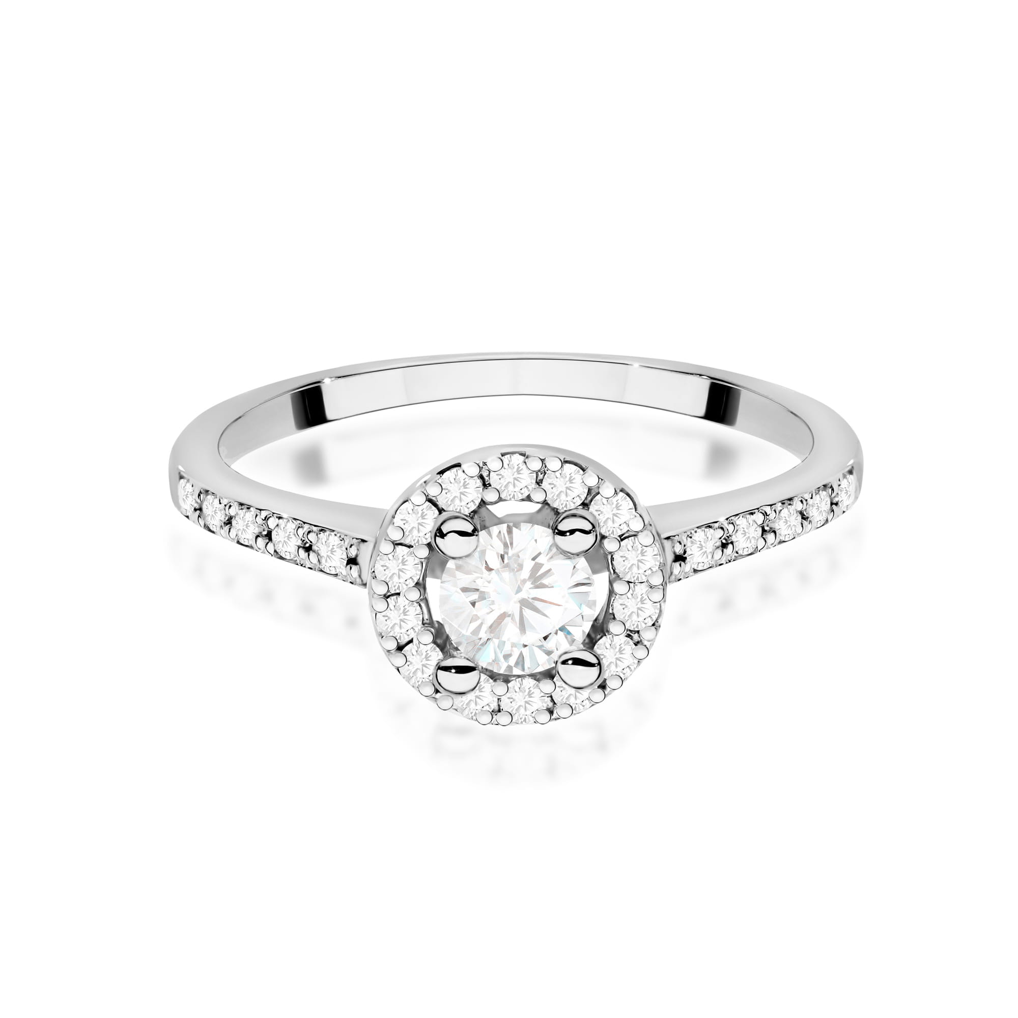 Inel Aur 9K cu Diamante de Laborator 0.52 ct