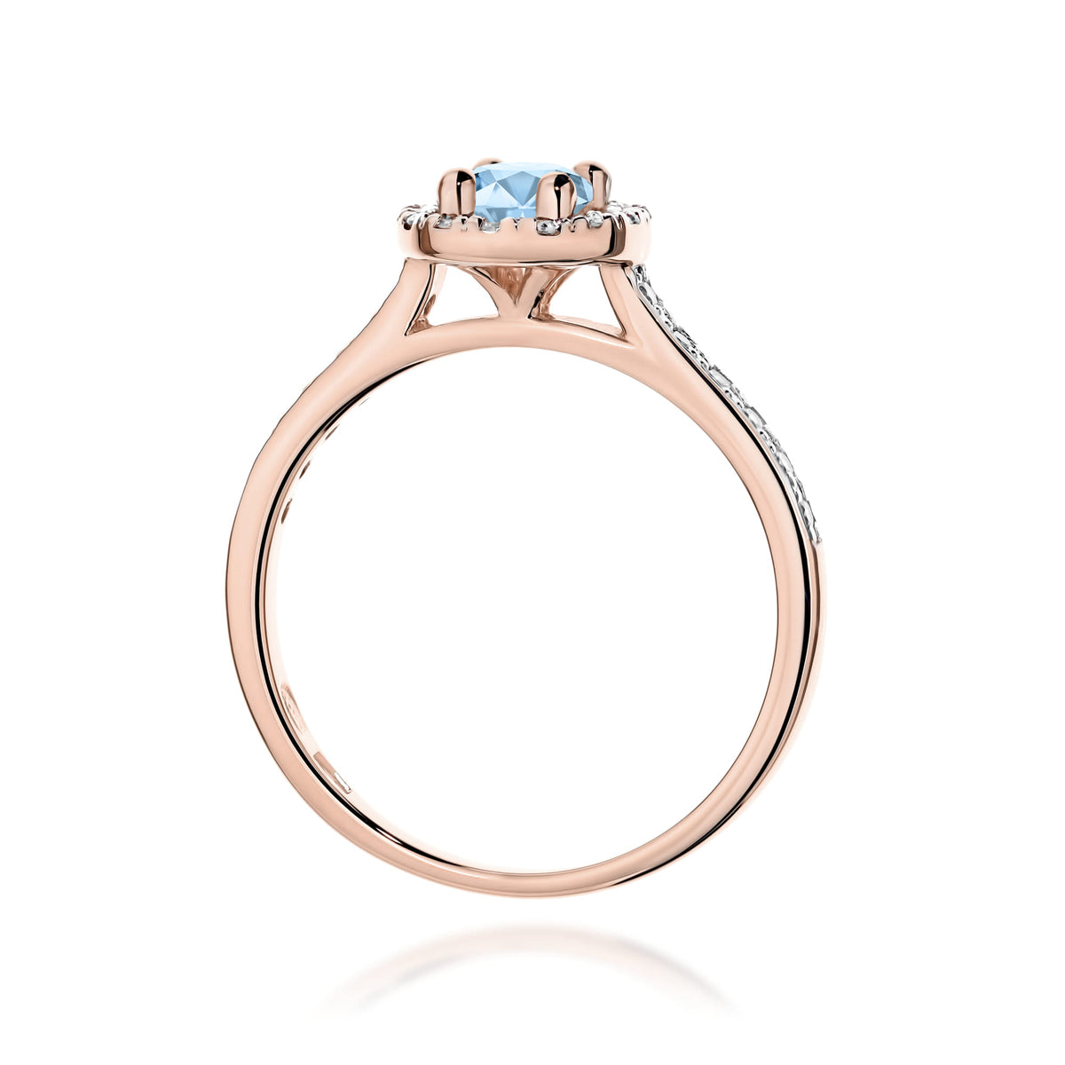 Inel Aur 14K cu Diamante Albastru de Laborator 0.72 ct
