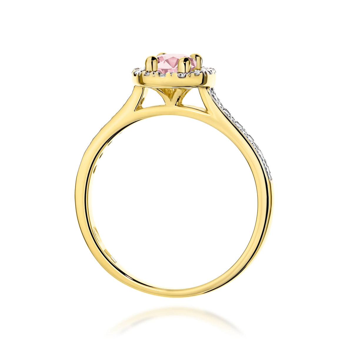 Inel Aur 9K cu Diamante Roz de Laborator 0.72 ct