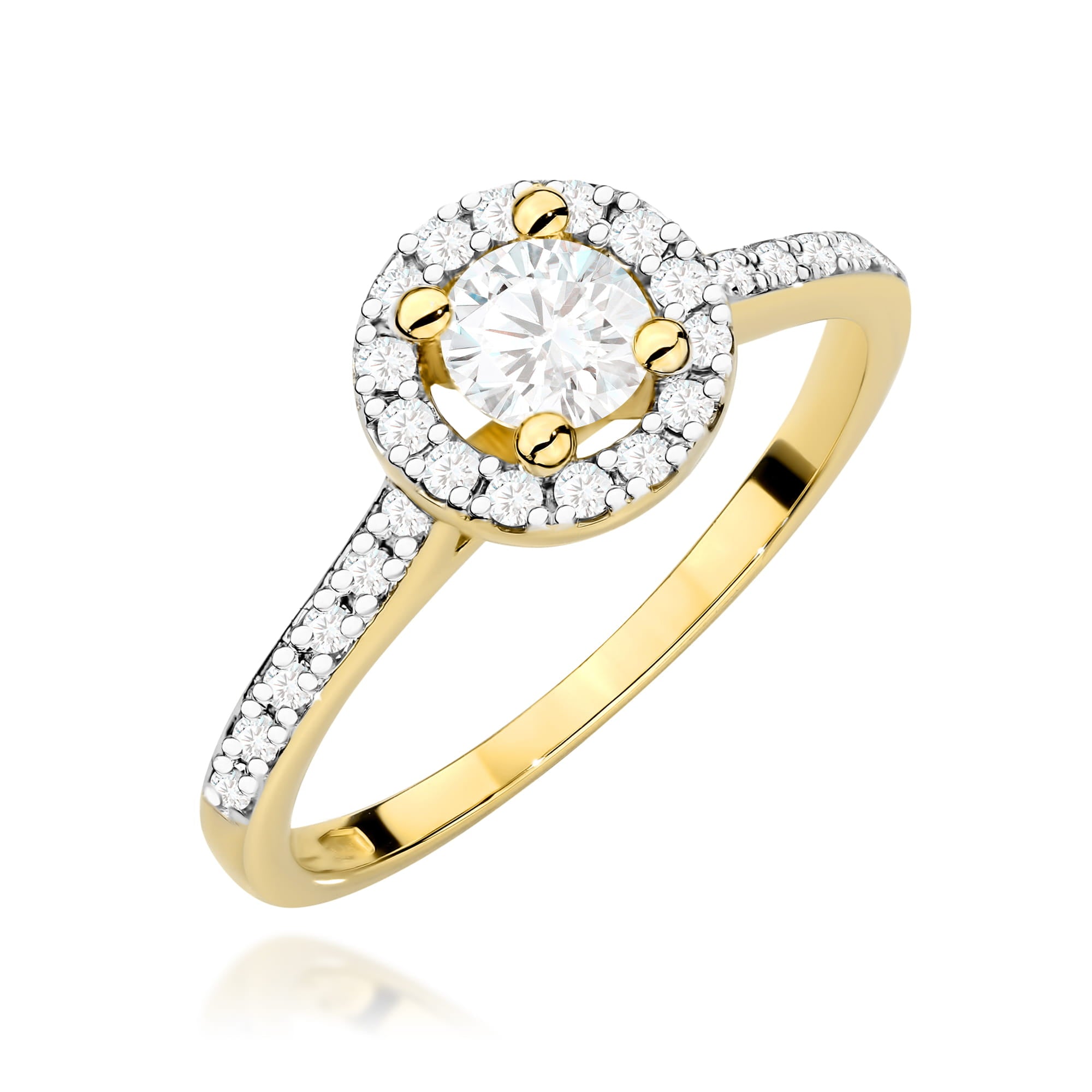 Inel Aur 9K cu Diamante de Laborator 0.52 ct