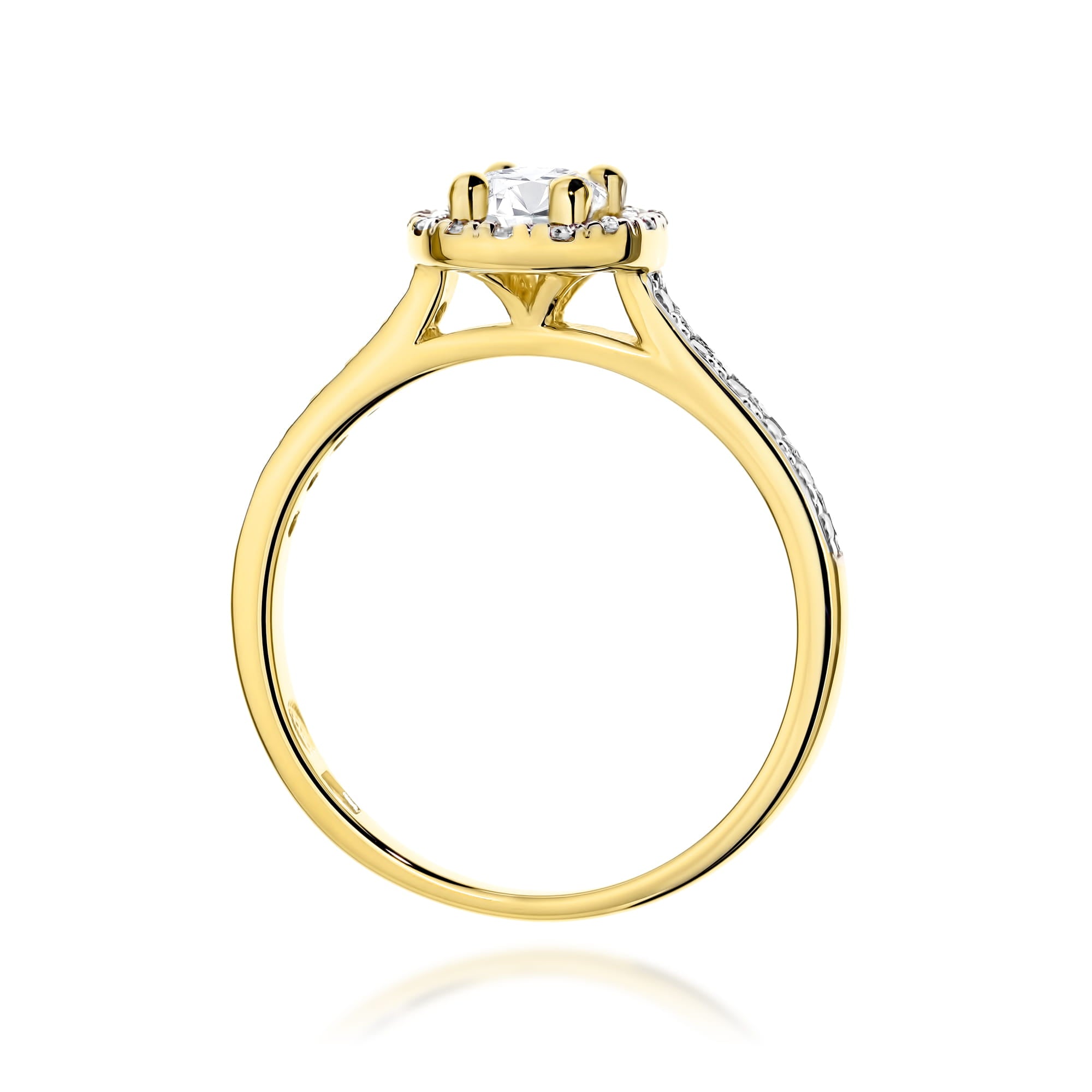 Inel Aur 9K cu Diamante de Laborator 0.52 ct
