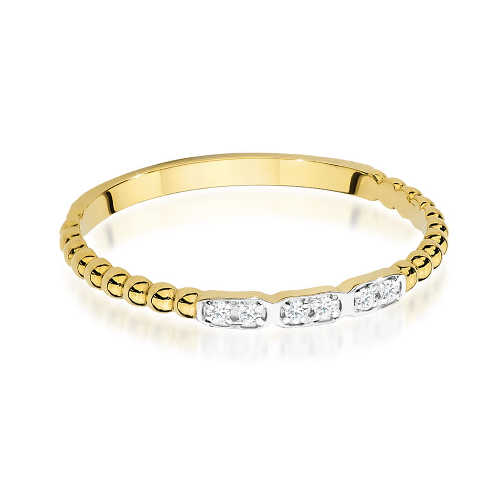 Inel Aur 9K cu Diamante Naturale 0.03 ct