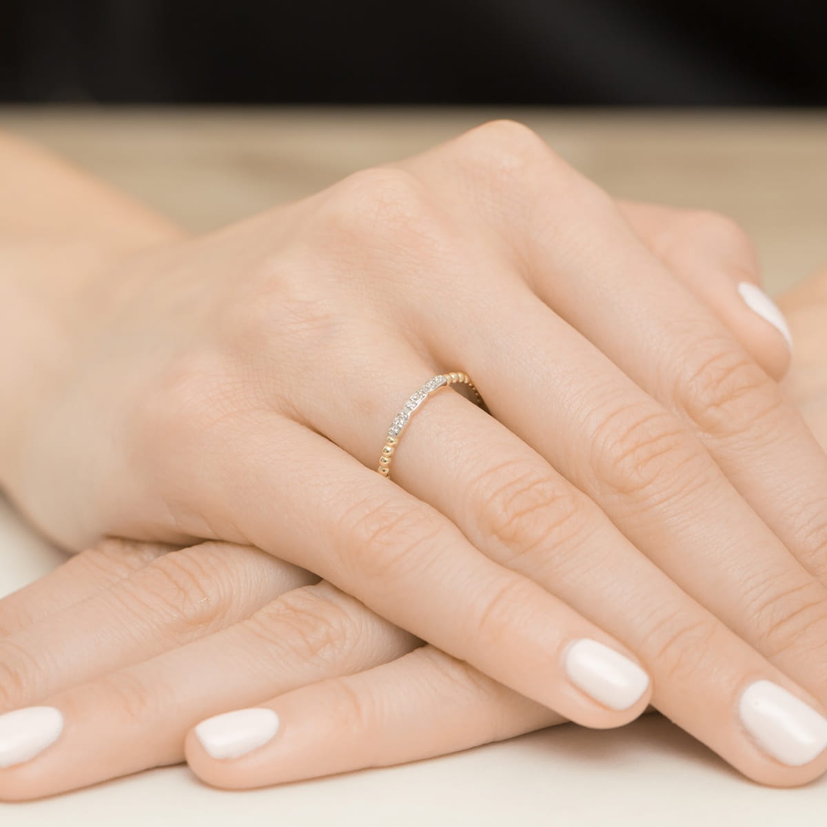 Inel Aur 9K cu Diamante Naturale 0.03 ct
