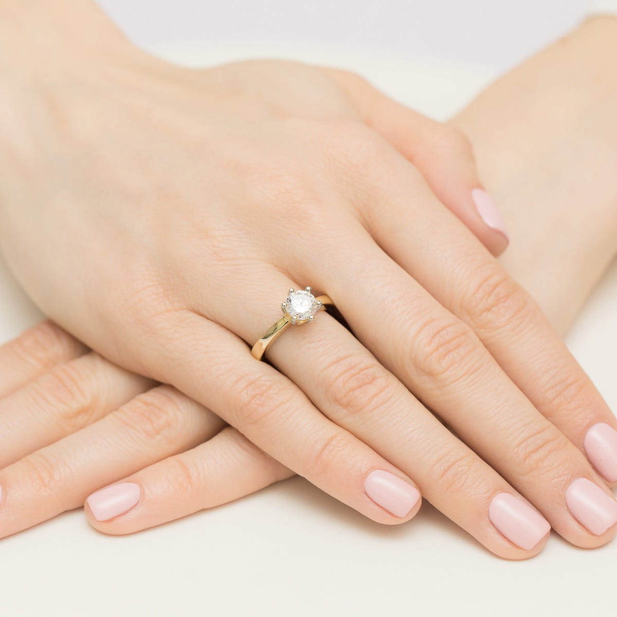 Inel Aur 14K W482 Diamant Cultivat 1.00ct