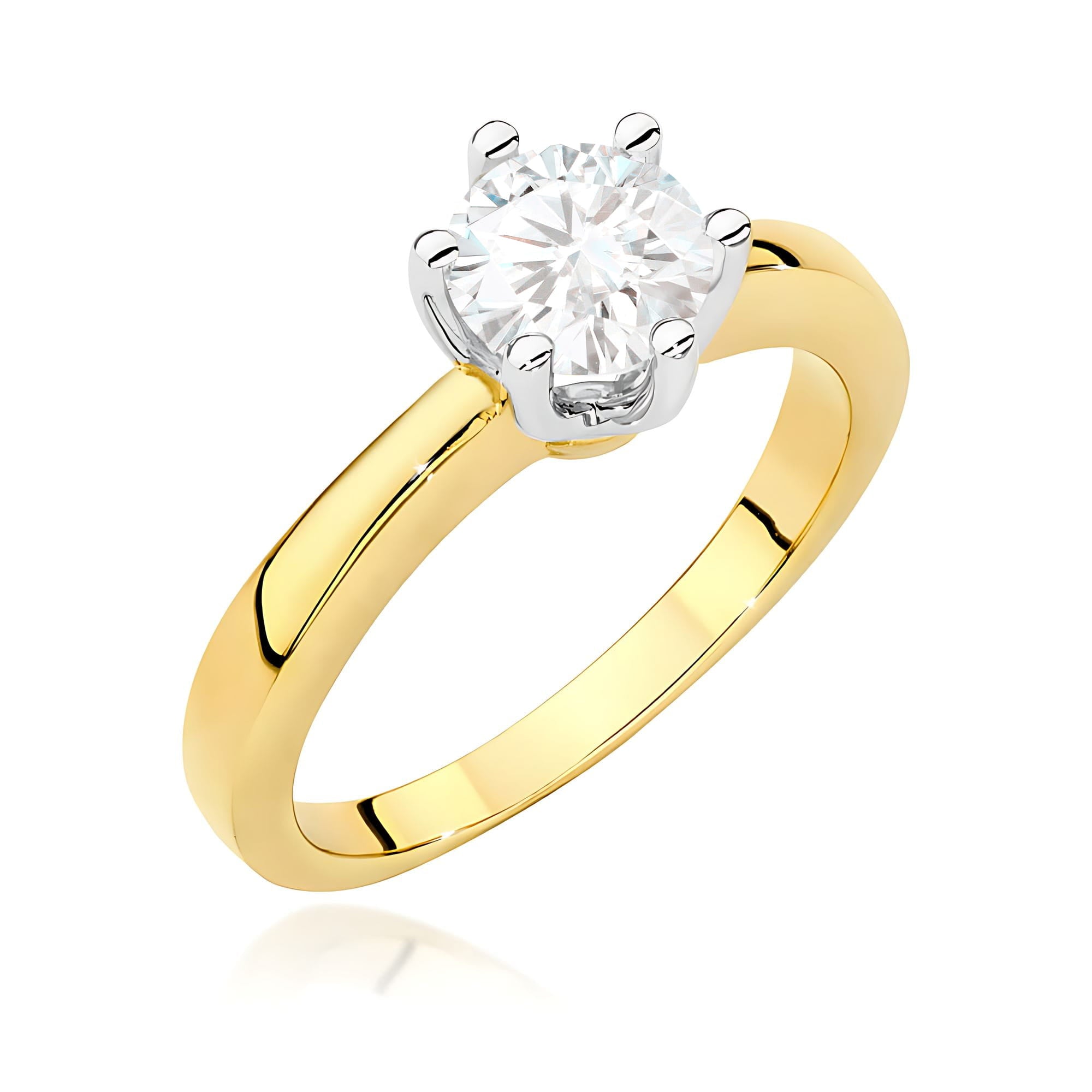 Inel Aur 9K cu Diamant Natural 0.70 ct