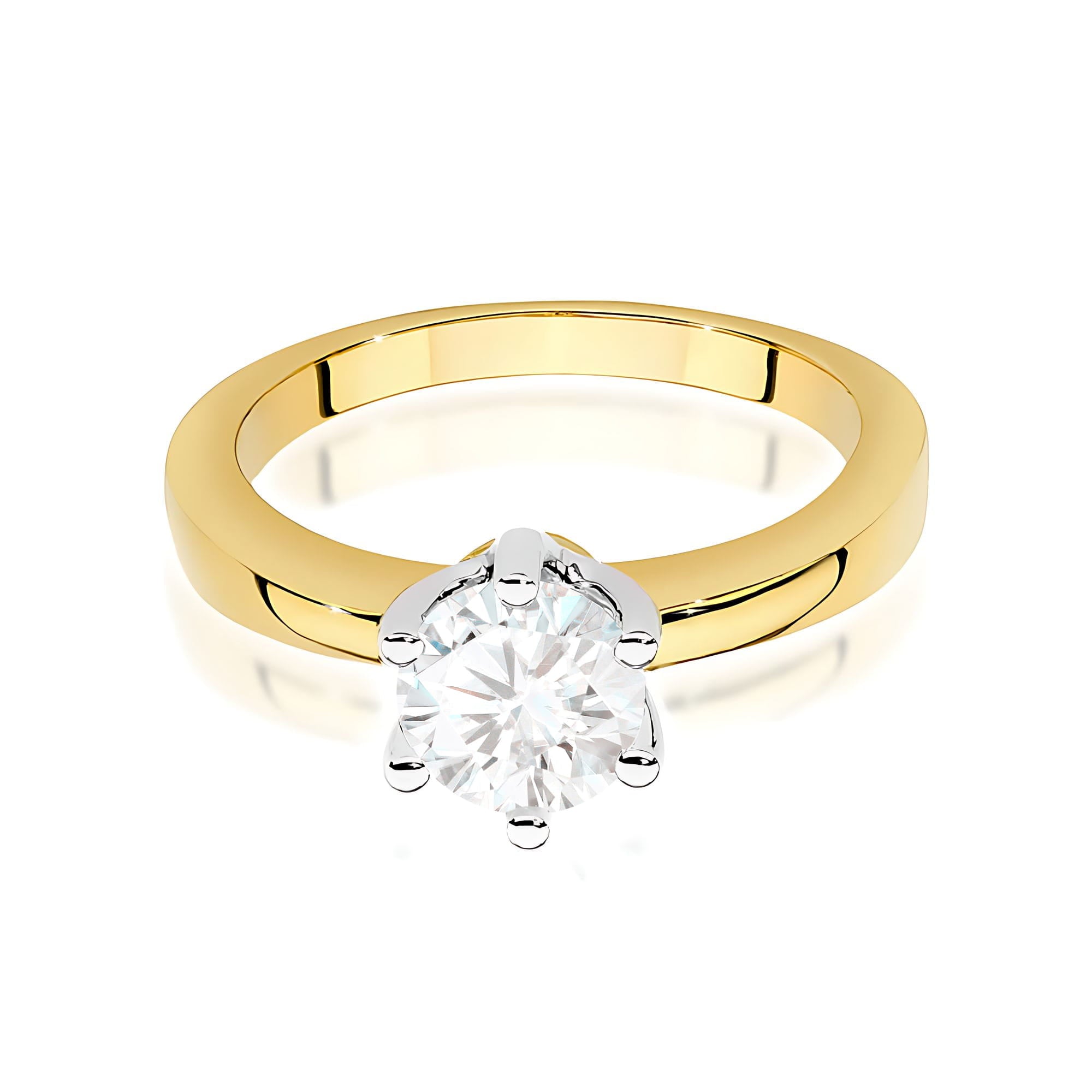 Inel Aur 9K cu Diamant Natural 0.70 ct