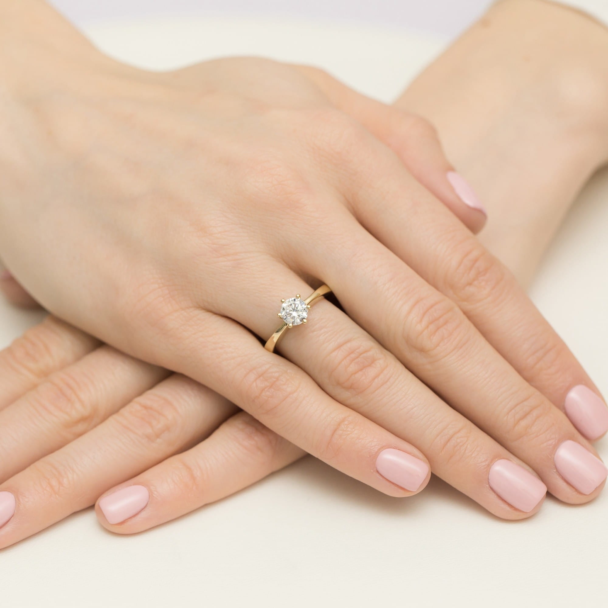 Inel Aur 9K cu Diamant Natural 0.70 ct