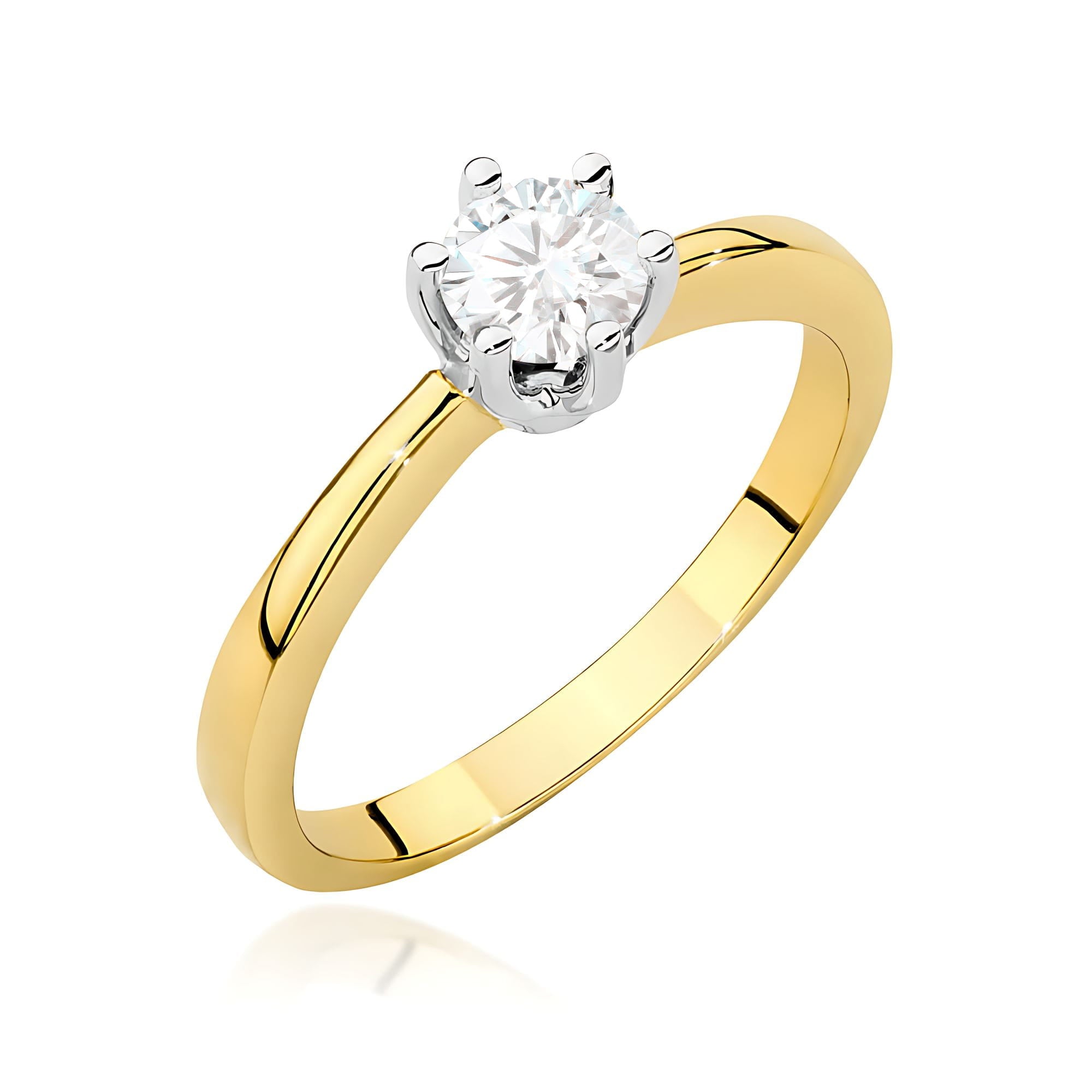 Inel Aur 9K cu Diamant de Laborator 0.40 ct