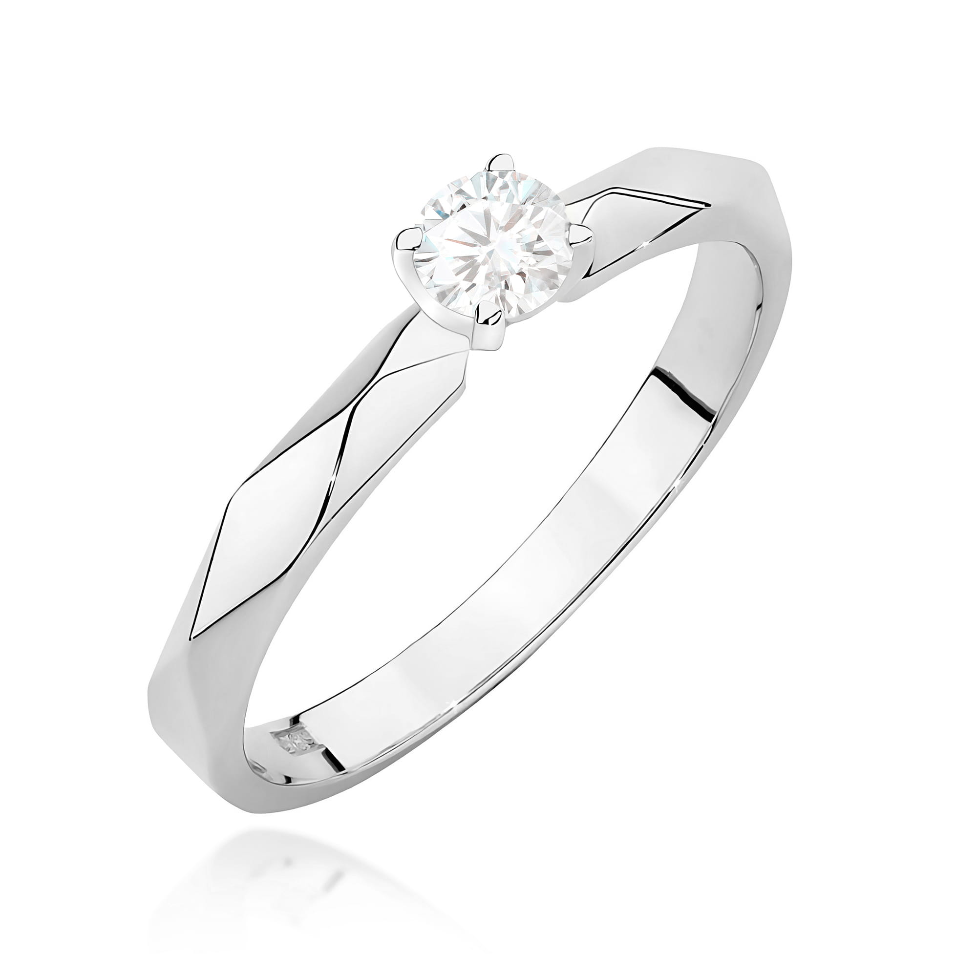 Inel Aur 9K cu Diamant Natural 0.10 ct