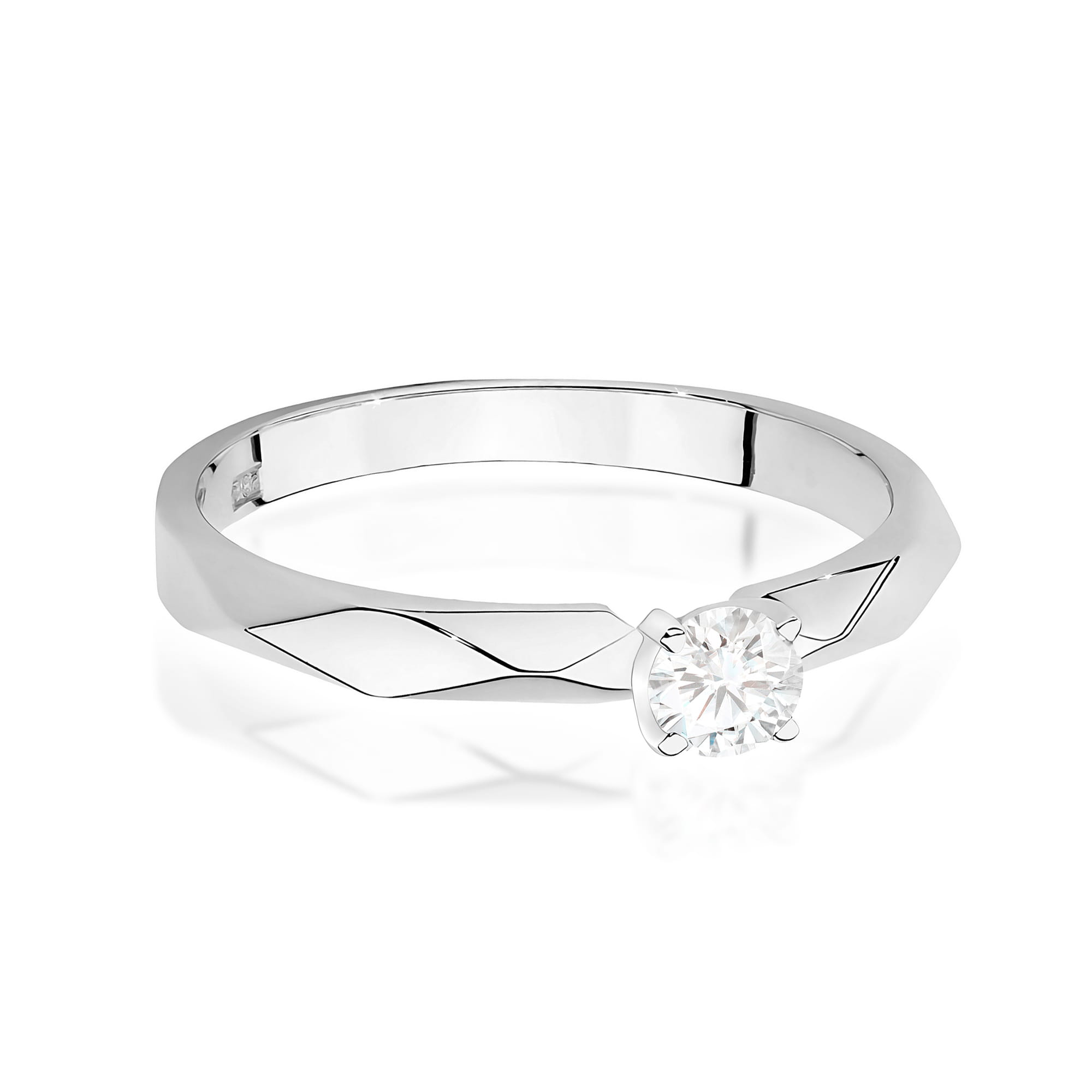 Inel Aur 9K cu Diamant Natural 0.10 ct