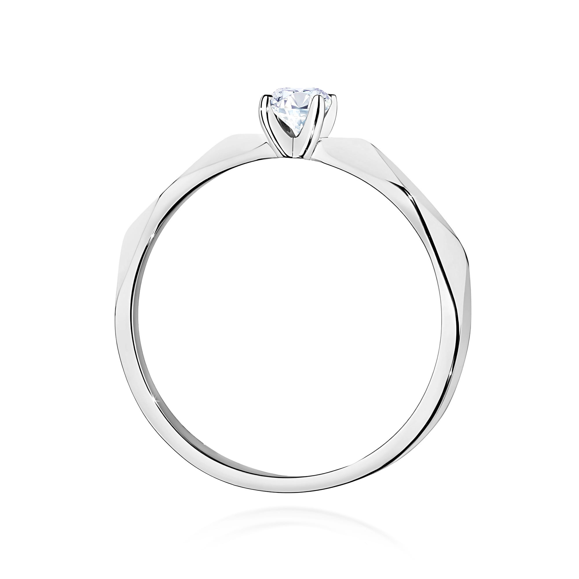 Inel Aur 9K cu Diamant Natural 0.10 ct