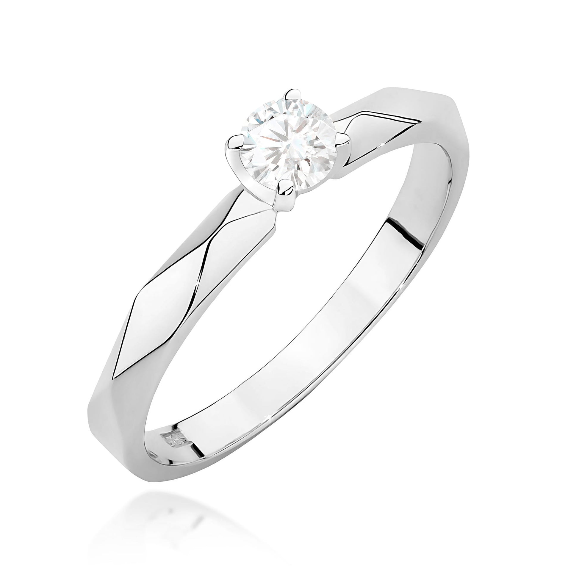 Inel Aur 9K cu Diamant Natural 0.15 ct
