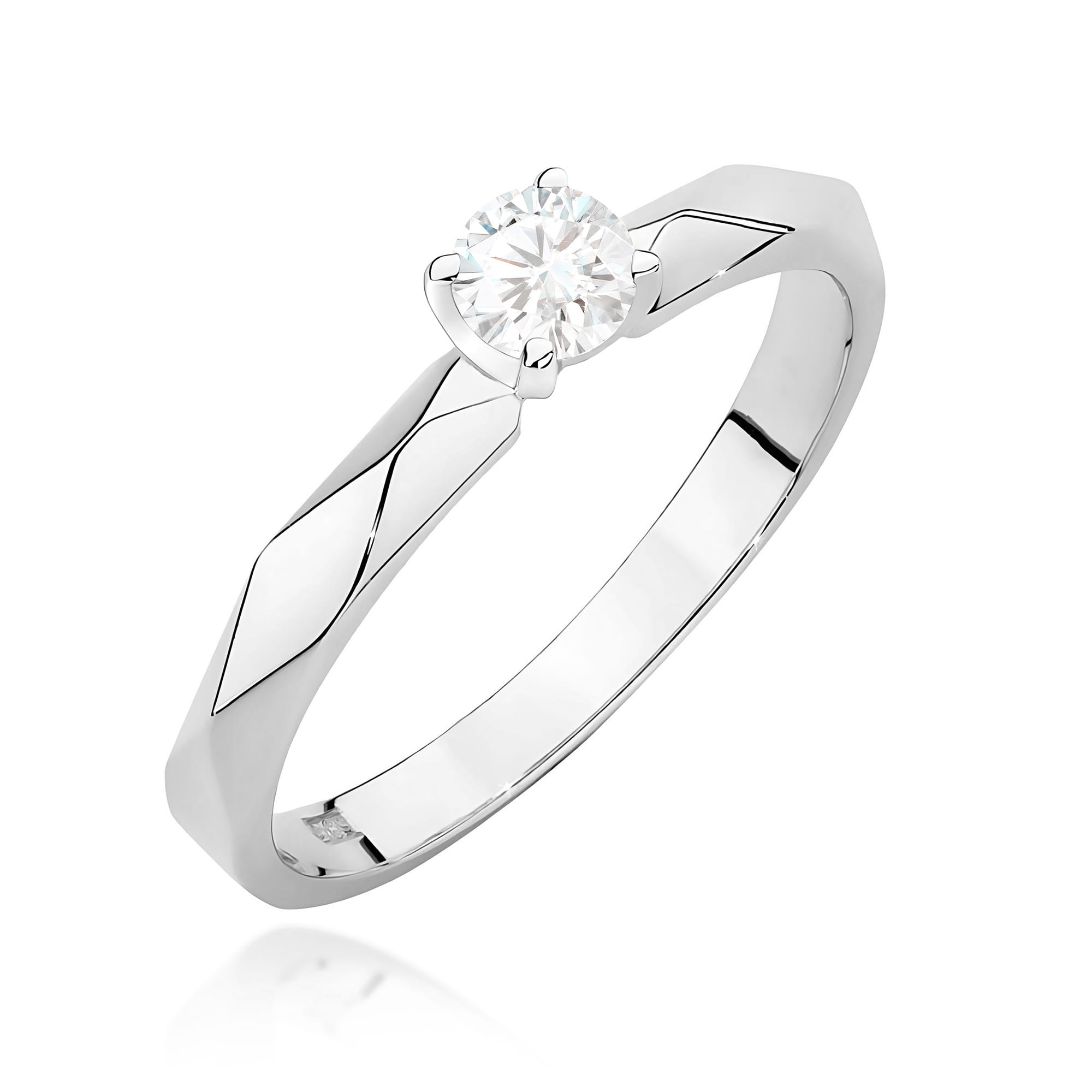 Inel Aur 9K cu Diamant Natural 0.15 ct