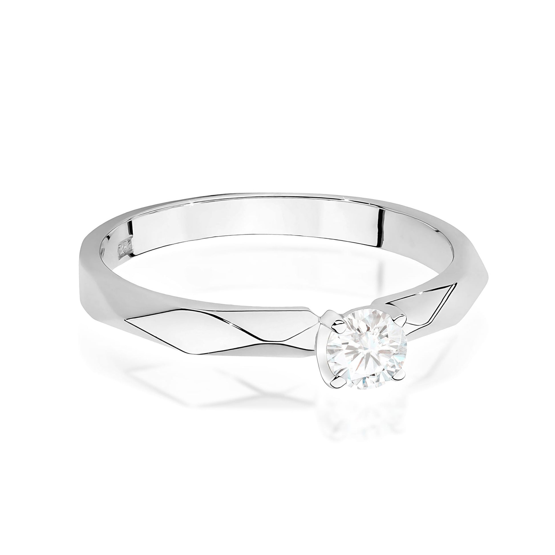 Inel Aur 9K cu Diamant Natural 0.15 ct